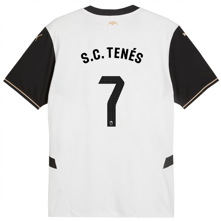 Kids Football Sergi Canós #7 White Black Home Jersey 2024/25 T-Shirt Uk