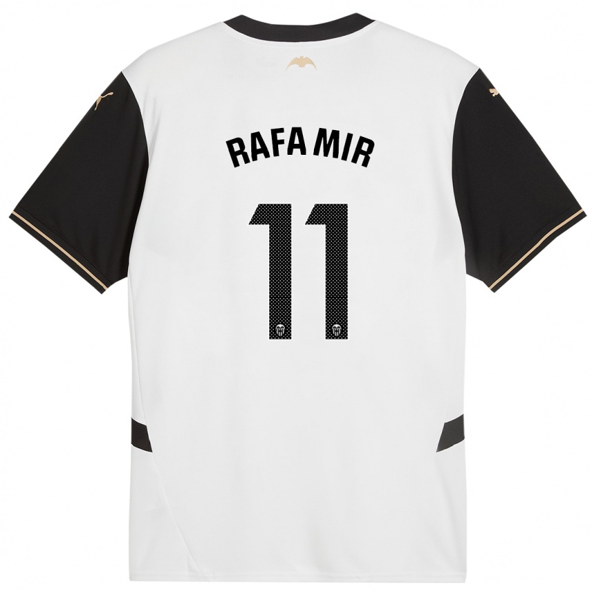 Kids Football Rafa Mir #11 White Black Home Jersey 2024/25 T-Shirt Uk