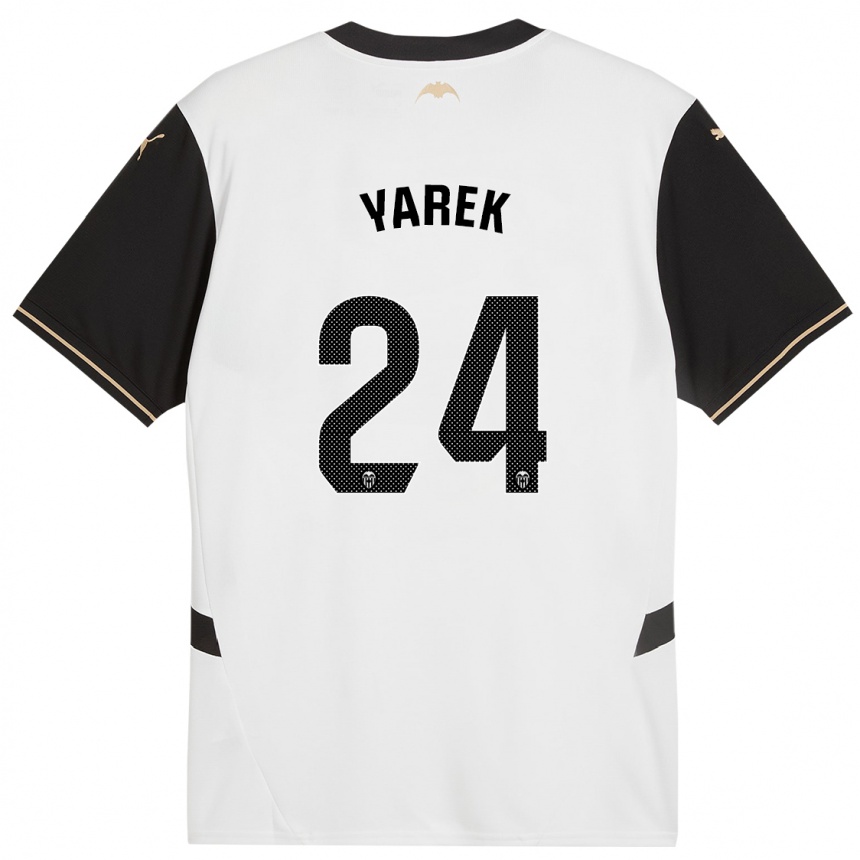 Kids Football Yarek Gasiorowski #24 White Black Home Jersey 2024/25 T-Shirt Uk