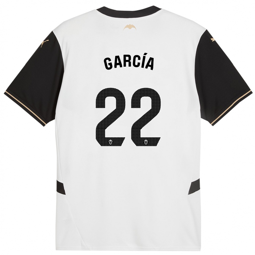 Kids Football Azael García #22 White Black Home Jersey 2024/25 T-Shirt Uk