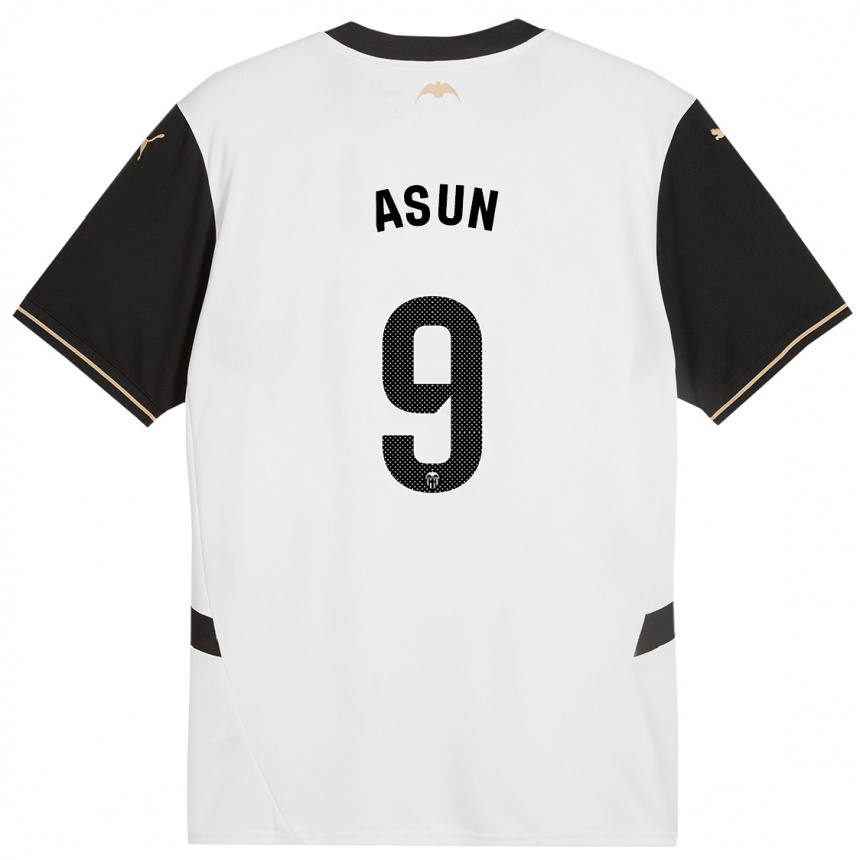 Kids Football Asun #9 White Black Home Jersey 2024/25 T-Shirt Uk