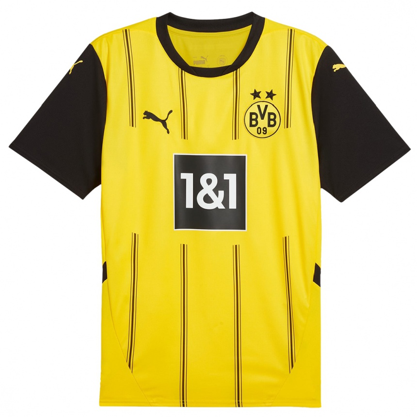 Kids Football Ten Holte Yara #16 Yellow Black Home Jersey 2024/25 T-Shirt Uk