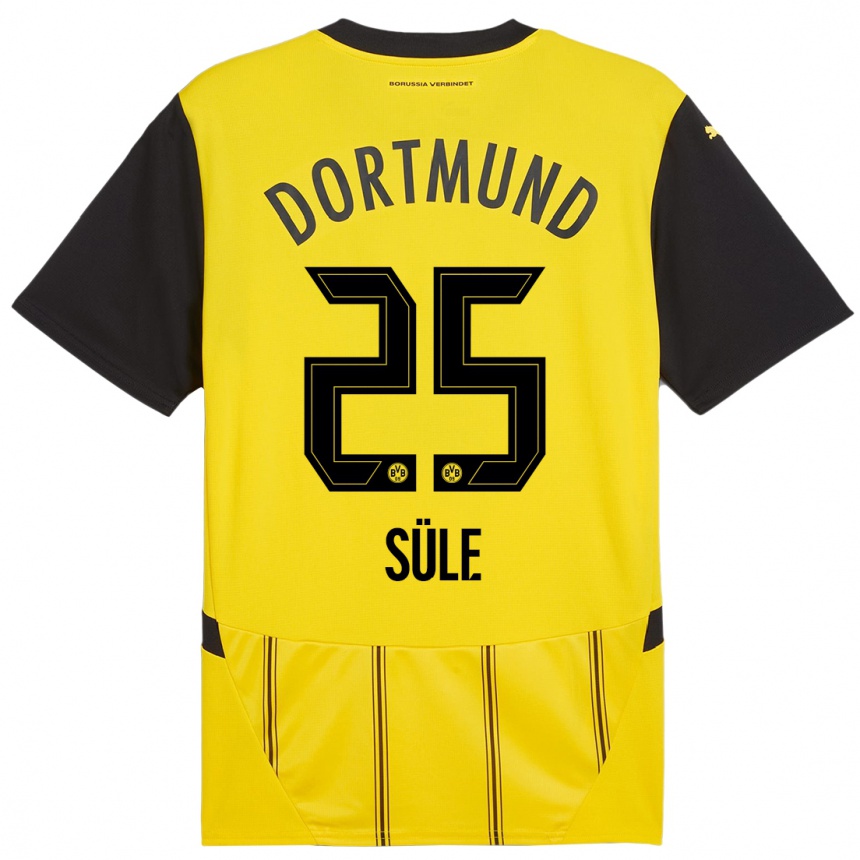 Kids Football Niklas Sule #25 Yellow Black Home Jersey 2024/25 T-Shirt Uk