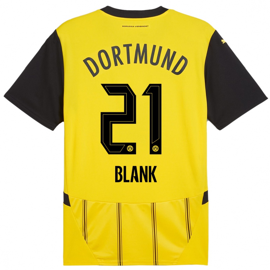 Kids Football Hendry Blank #21 Yellow Black Home Jersey 2024/25 T-Shirt Uk