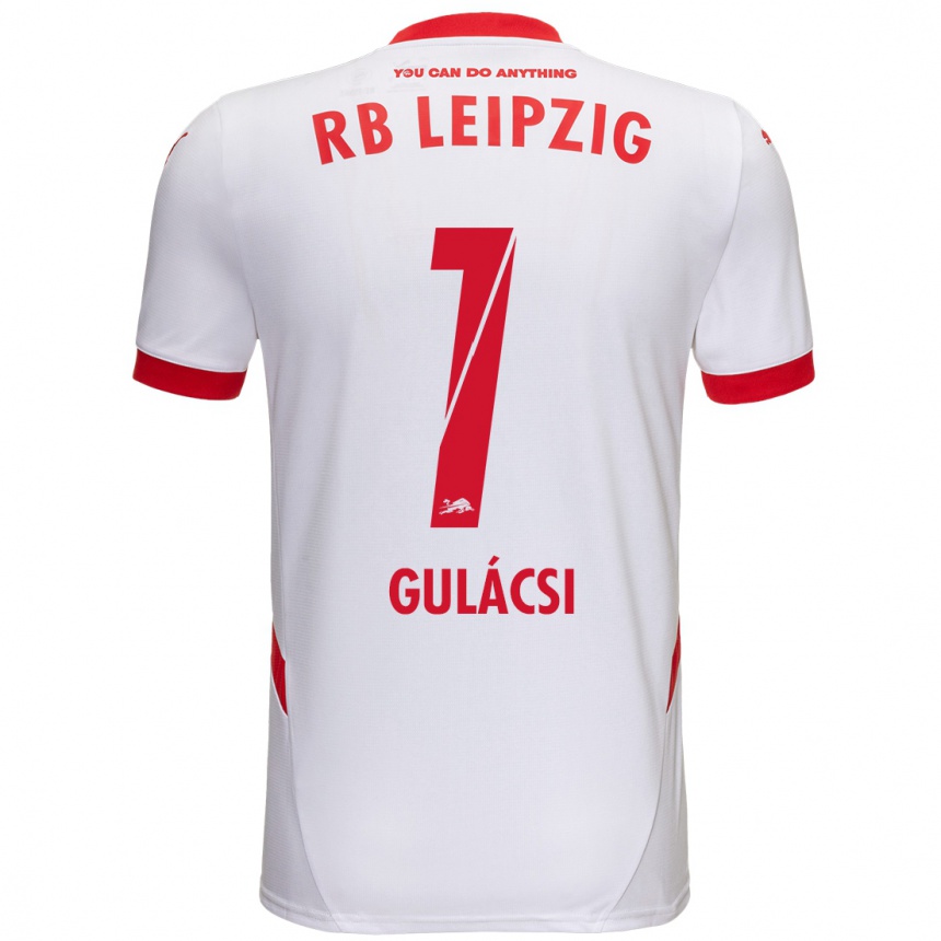 Kids Football Péter Gulácsi #1 White Red Home Jersey 2024/25 T-Shirt Uk