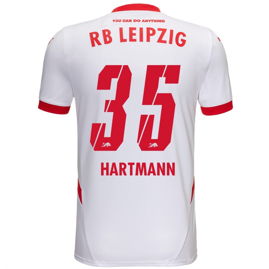 Kids Football Fabrice Hartmann #35 White Red Home Jersey 2024/25 T-Shirt Uk