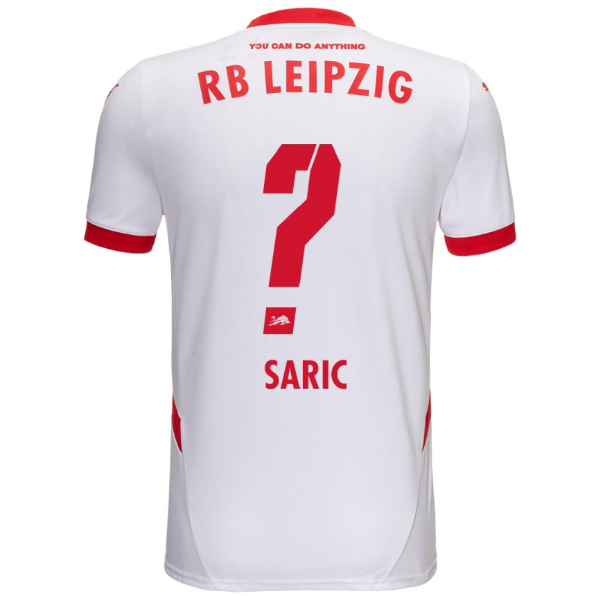 Kids Football Lucio Saric #0 White Red Home Jersey 2024/25 T-Shirt Uk