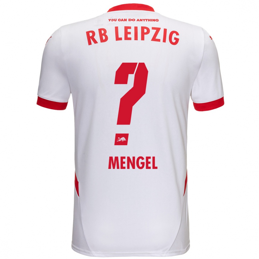 Kids Football Luca Mengel #0 White Red Home Jersey 2024/25 T-Shirt Uk