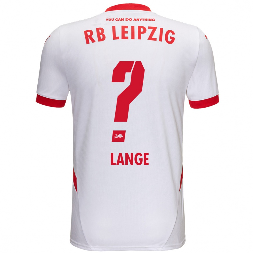 Kids Football Oskar Lange #0 White Red Home Jersey 2024/25 T-Shirt Uk