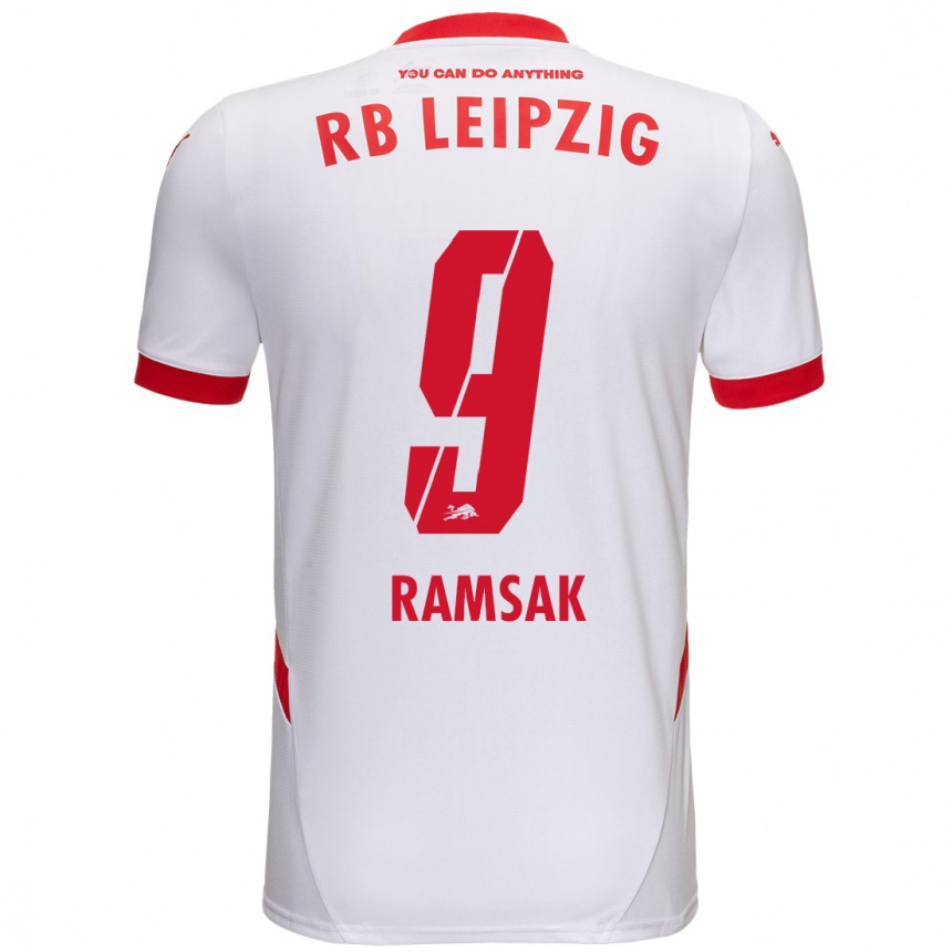 Kids Football Robert Ramsak #9 White Red Home Jersey 2024/25 T-Shirt Uk