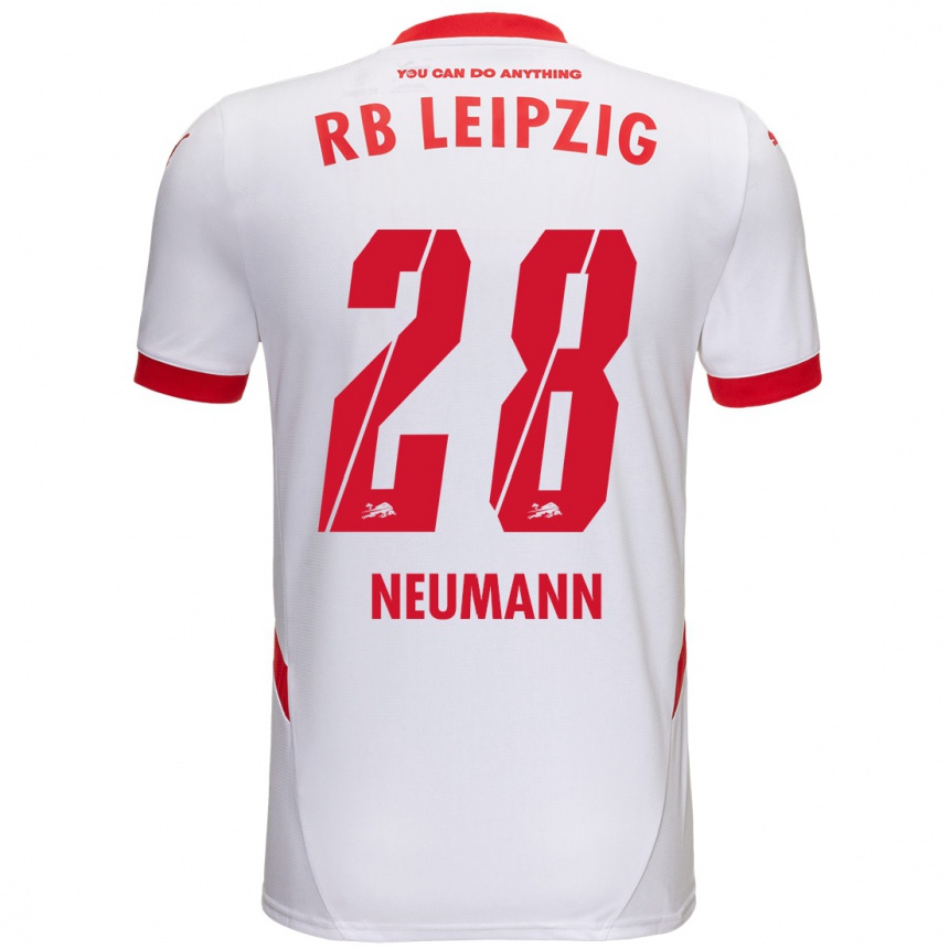 Kids Football Cenny Neumann #28 White Red Home Jersey 2024/25 T-Shirt Uk