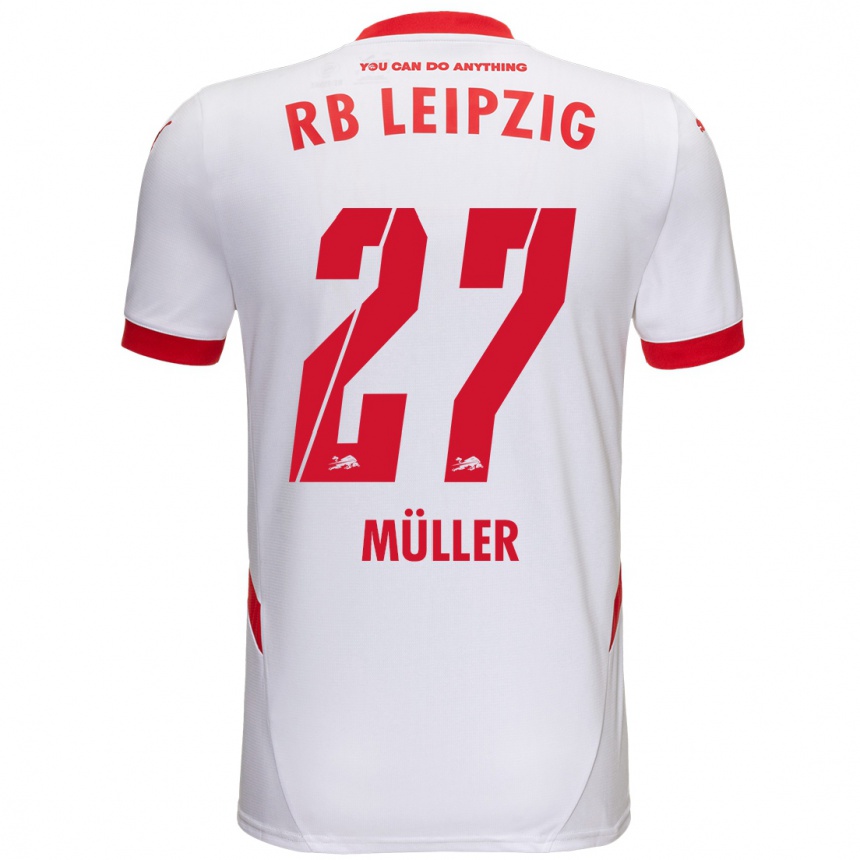 Kids Football Marlene Müller #27 White Red Home Jersey 2024/25 T-Shirt Uk