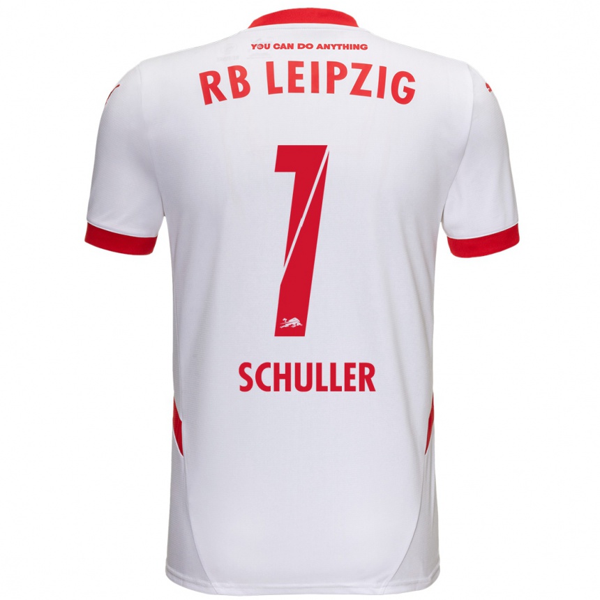 Kids Football Gina Schüller #1 White Red Home Jersey 2024/25 T-Shirt Uk