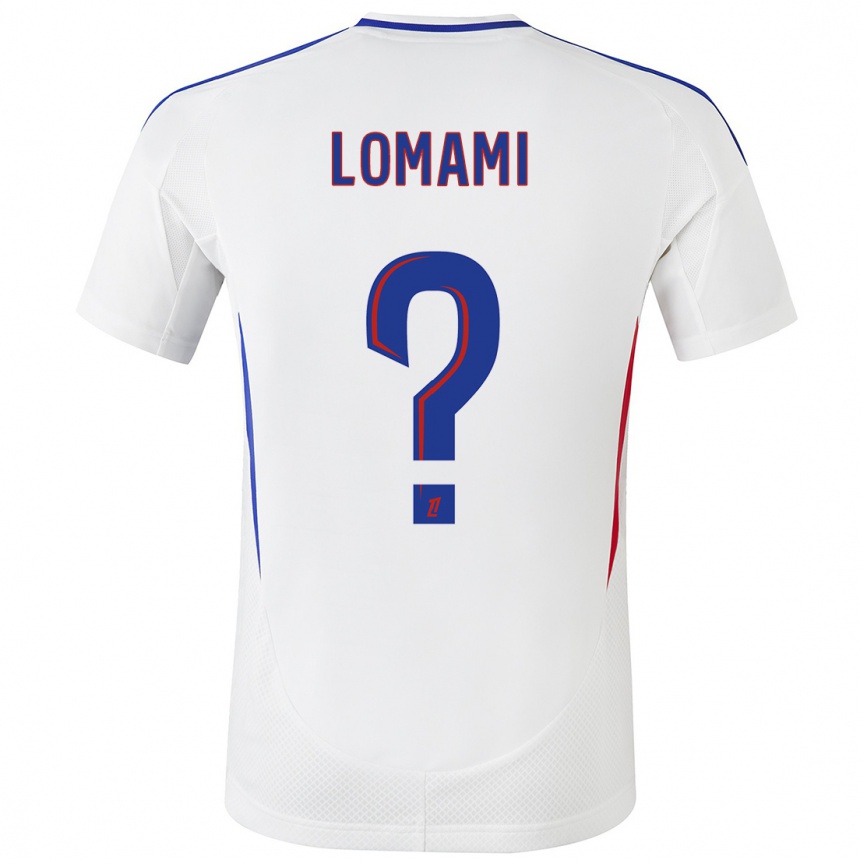 Kids Football Irvyn Lomami #0 White Blue Home Jersey 2024/25 T-Shirt Uk