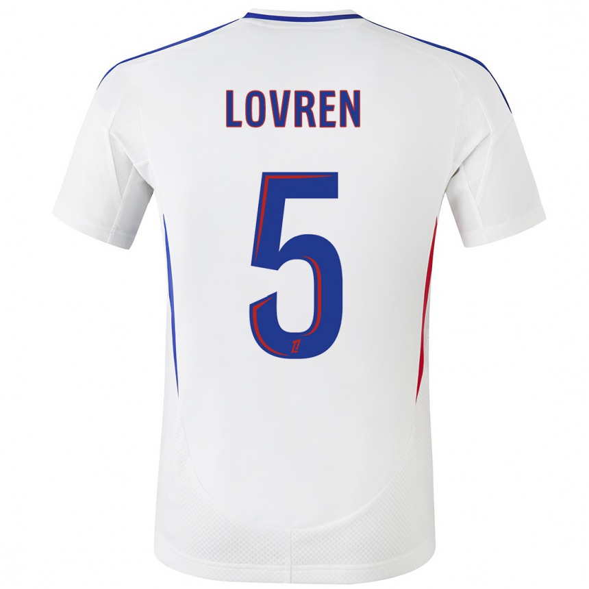 Kids Football Dejan Lovren #5 White Blue Home Jersey 2024/25 T-Shirt Uk