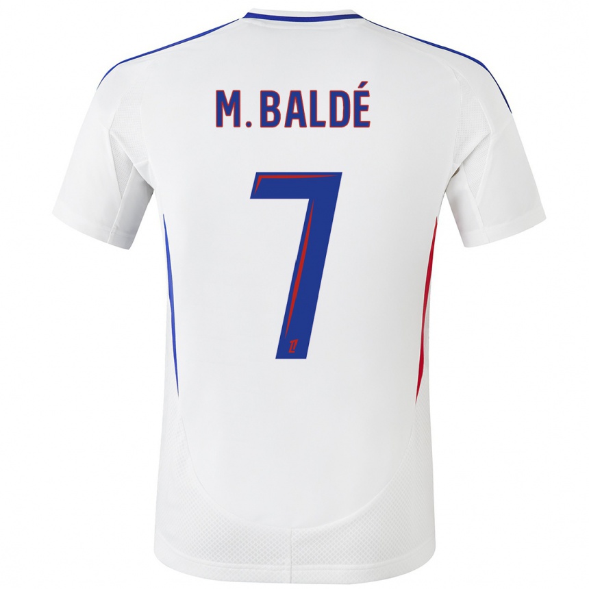 Kids Football Mama Baldé #7 White Blue Home Jersey 2024/25 T-Shirt Uk