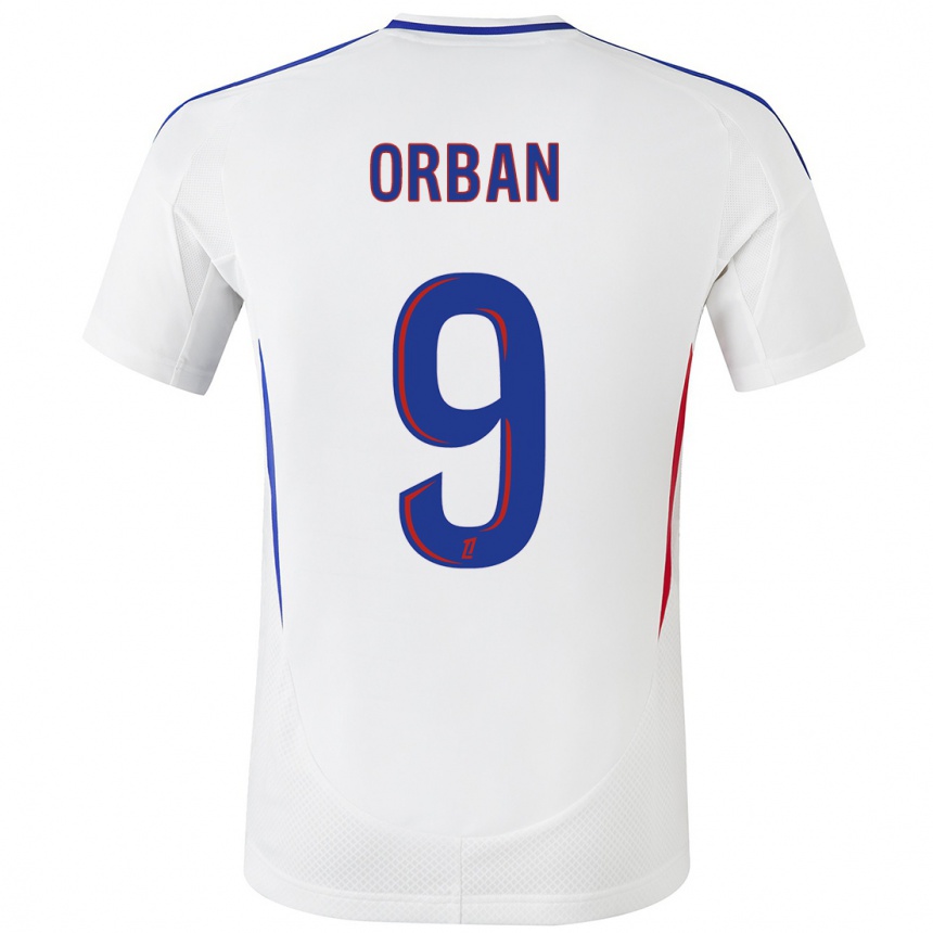 Kids Football Gift Orban #9 White Blue Home Jersey 2024/25 T-Shirt Uk