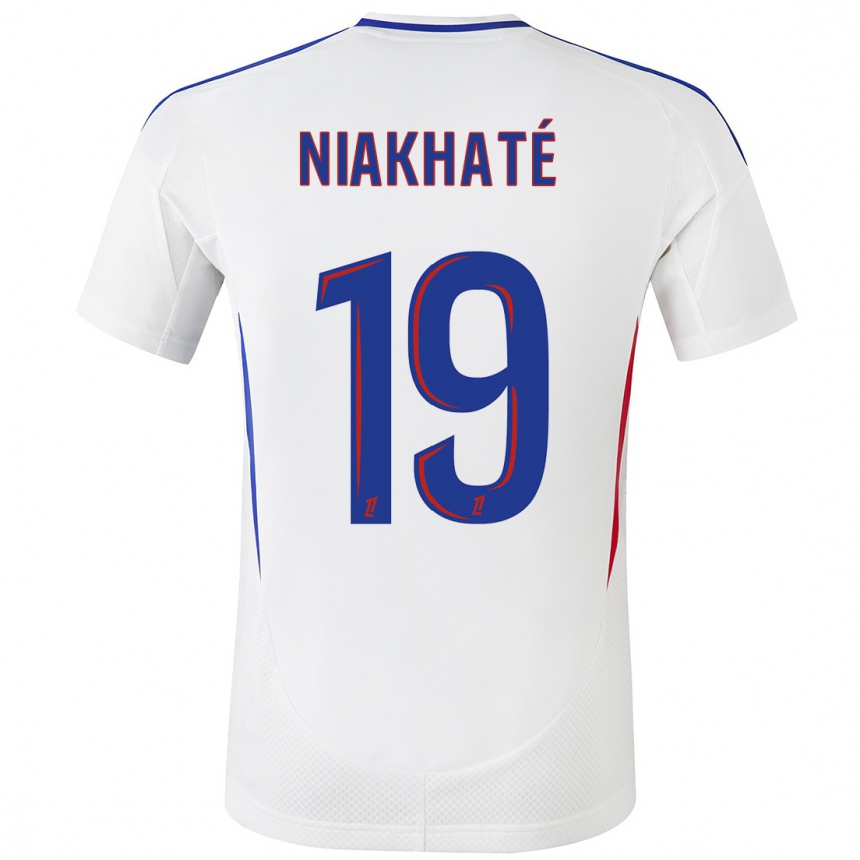 Kids Football Moussa Niakhaté #19 White Blue Home Jersey 2024/25 T-Shirt Uk