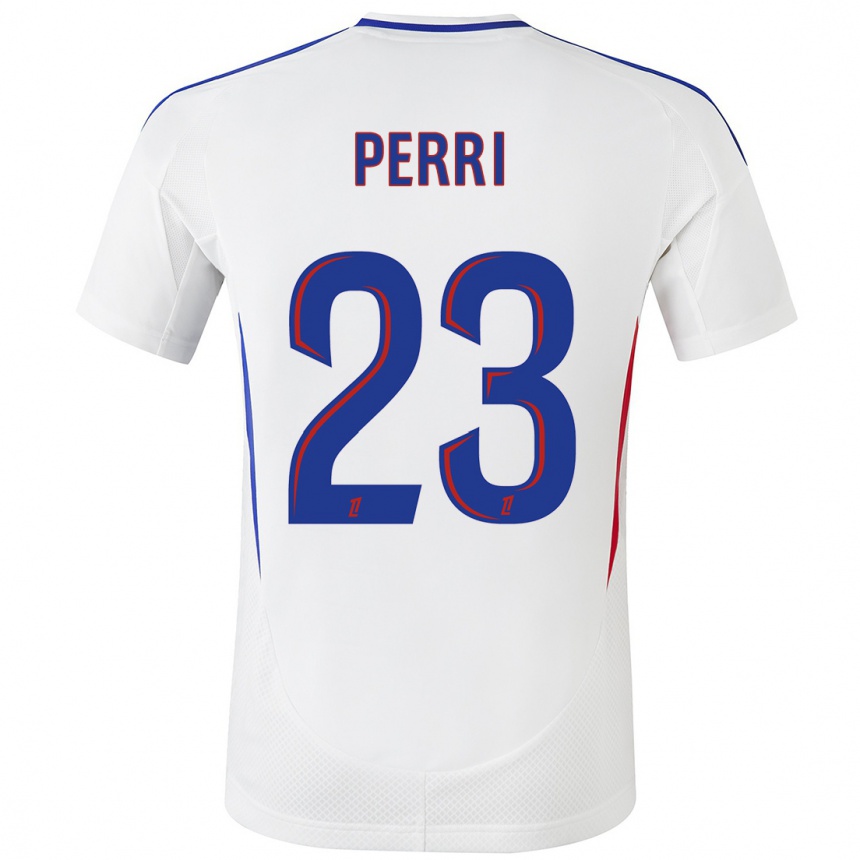 Kids Football Lucas Perri #23 White Blue Home Jersey 2024/25 T-Shirt Uk