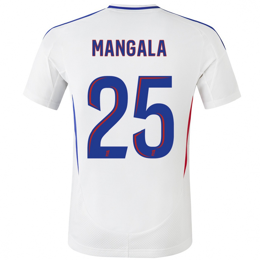 Kids Football Orel Mangala #25 White Blue Home Jersey 2024/25 T-Shirt Uk