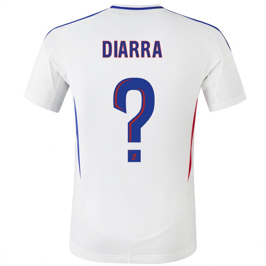 Kids Football Lassine Diarra #0 White Blue Home Jersey 2024/25 T-Shirt Uk