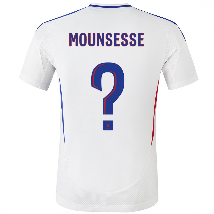 Kids Football Jeremy Mounsesse #0 White Blue Home Jersey 2024/25 T-Shirt Uk