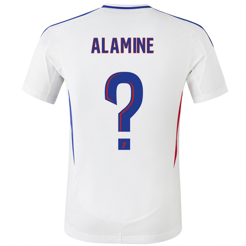 Kids Football Ali Alamine #0 White Blue Home Jersey 2024/25 T-Shirt Uk