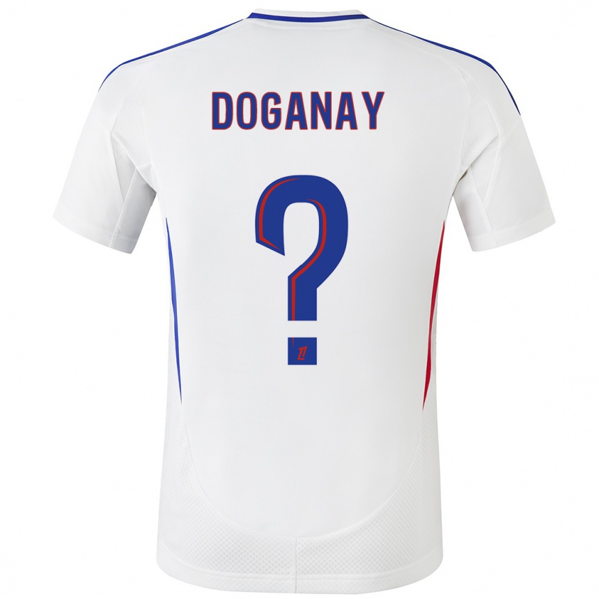 Kids Football Kenan Doganay #0 White Blue Home Jersey 2024/25 T-Shirt Uk