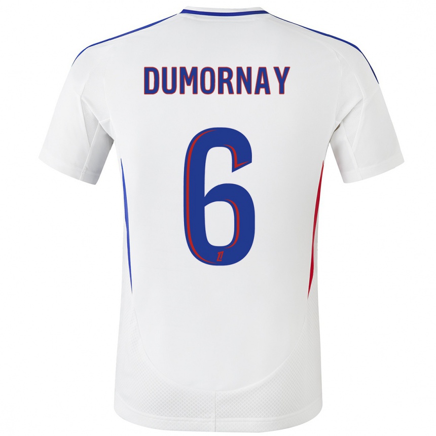 Kids Football Melchie Dumornay #6 White Blue Home Jersey 2024/25 T-Shirt Uk