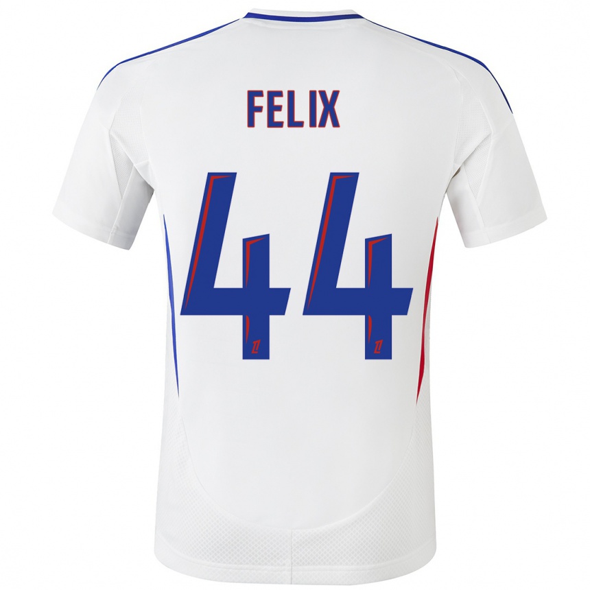 Kids Football Marley Felix #44 White Blue Home Jersey 2024/25 T-Shirt Uk