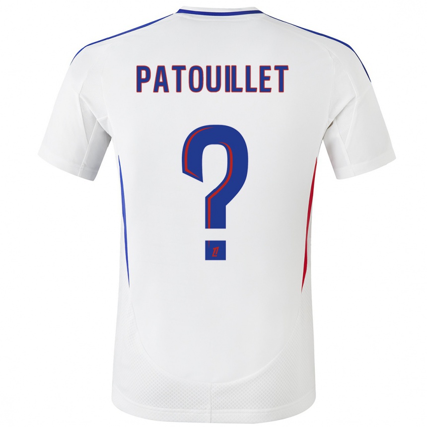 Kids Football Mathieu Patouillet #0 White Blue Home Jersey 2024/25 T-Shirt Uk