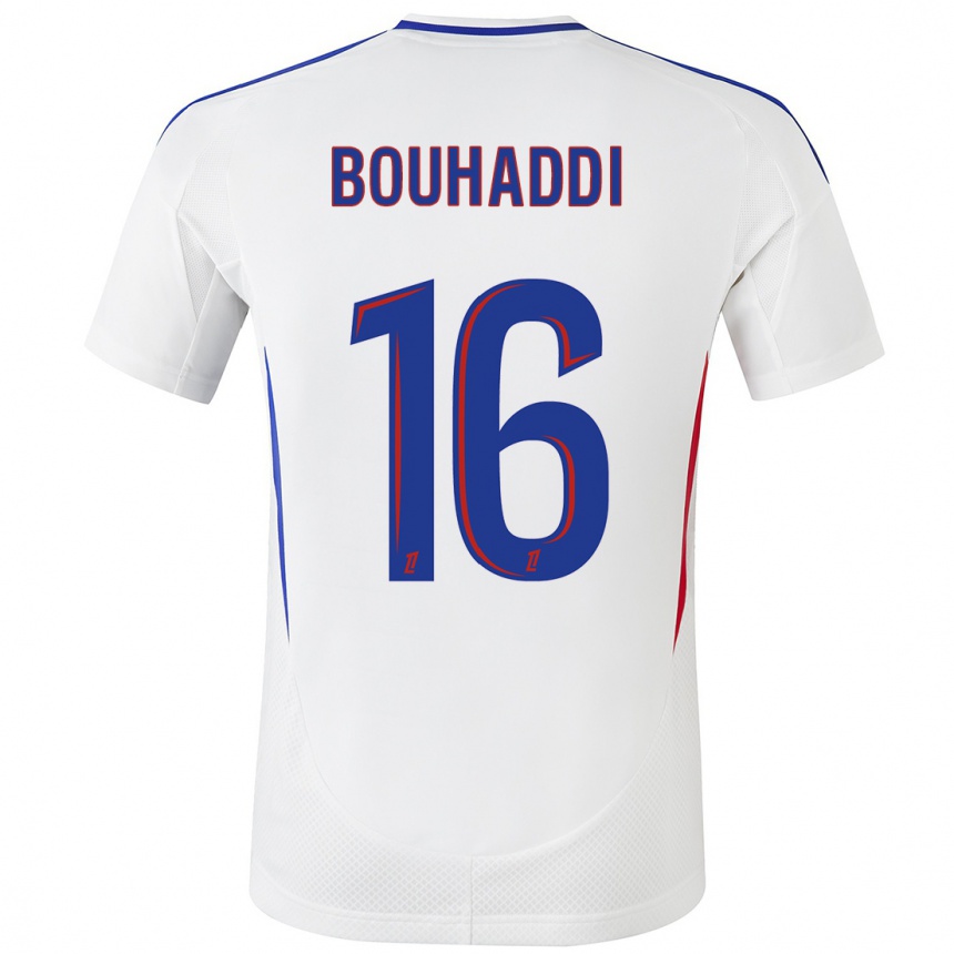 Kids Football Sarah Bouhaddi #16 White Blue Home Jersey 2024/25 T-Shirt Uk