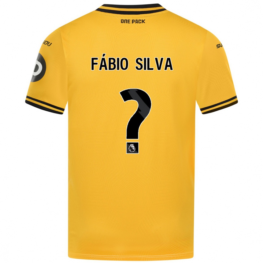 Kids Football Fábio Silva #0 Yellow Home Jersey 2024/25 T-Shirt Uk