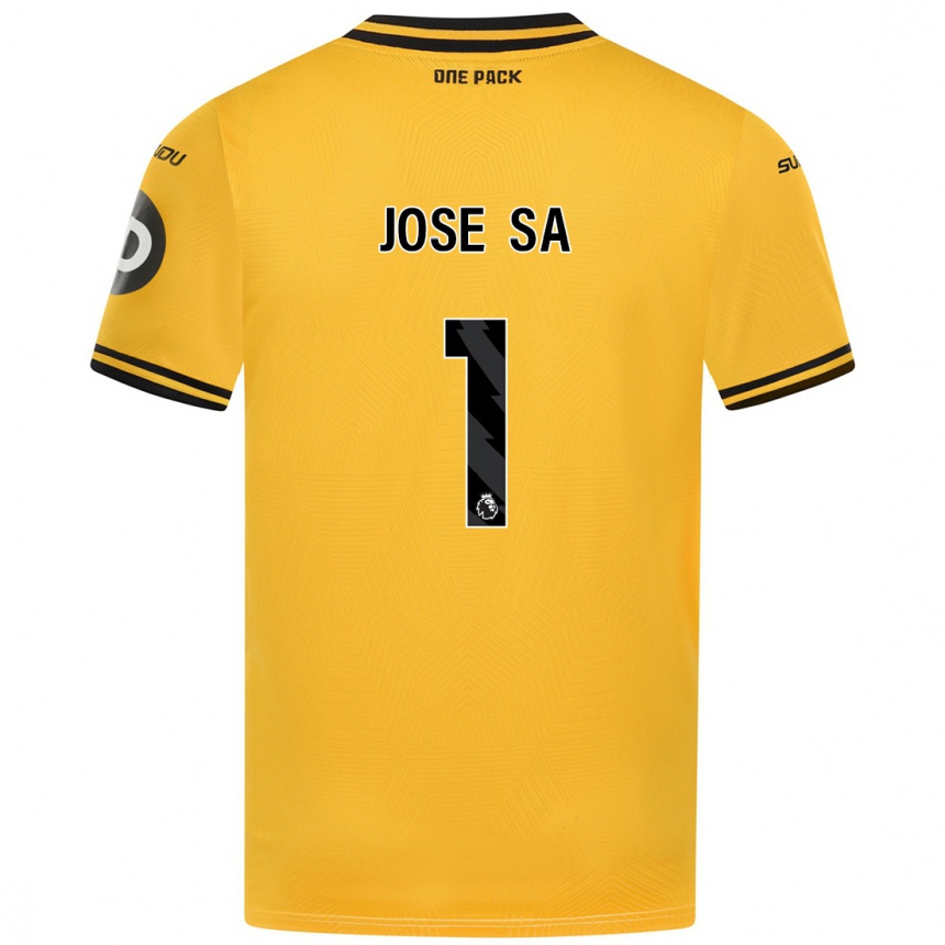 Kids Football José Sá #1 Yellow Home Jersey 2024/25 T-Shirt Uk