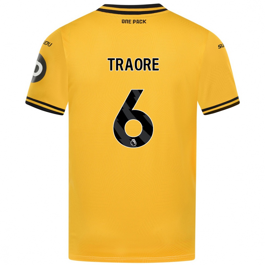 Kids Football Boubacar Traoré #6 Yellow Home Jersey 2024/25 T-Shirt Uk