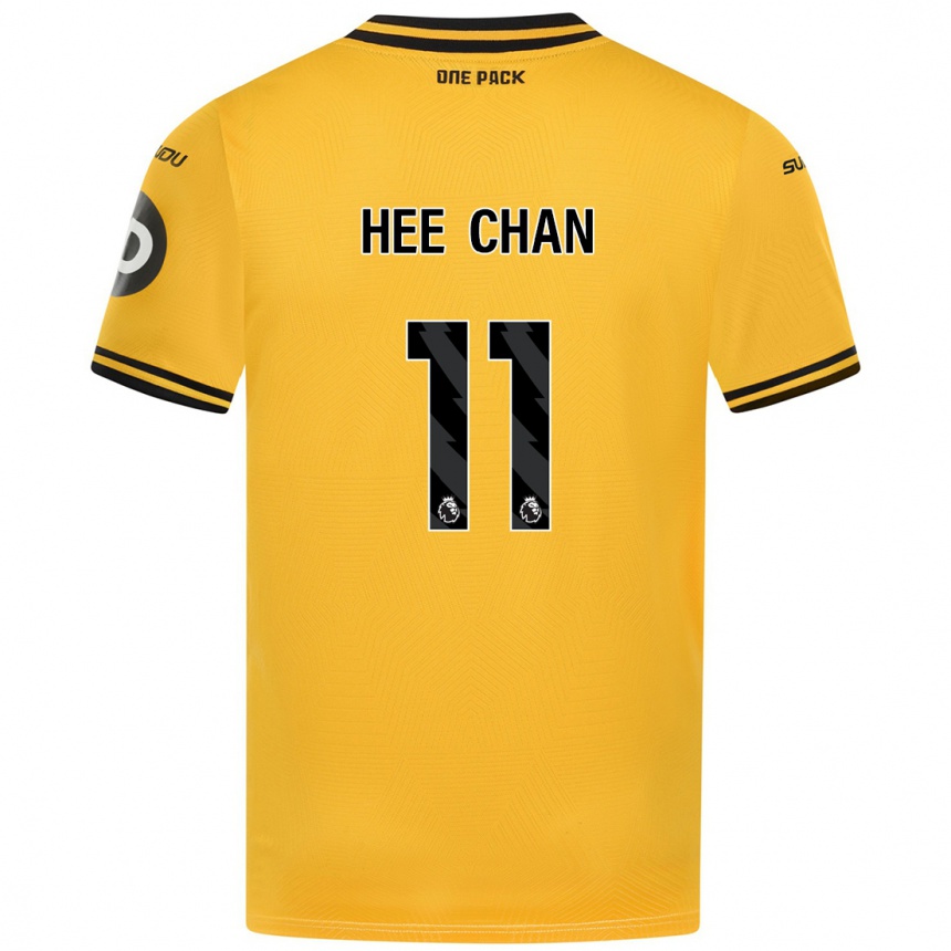 Kids Football Hee-Chan Hwang #11 Yellow Home Jersey 2024/25 T-Shirt Uk