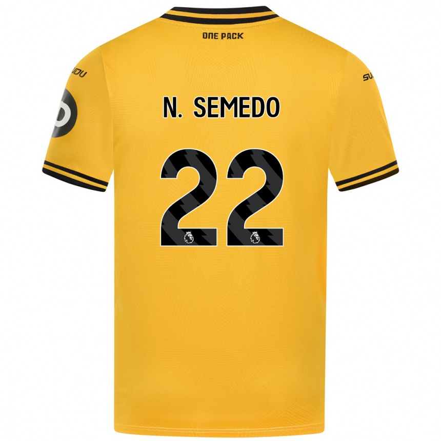 Kids Football Nélson Semedo #22 Yellow Home Jersey 2024/25 T-Shirt Uk