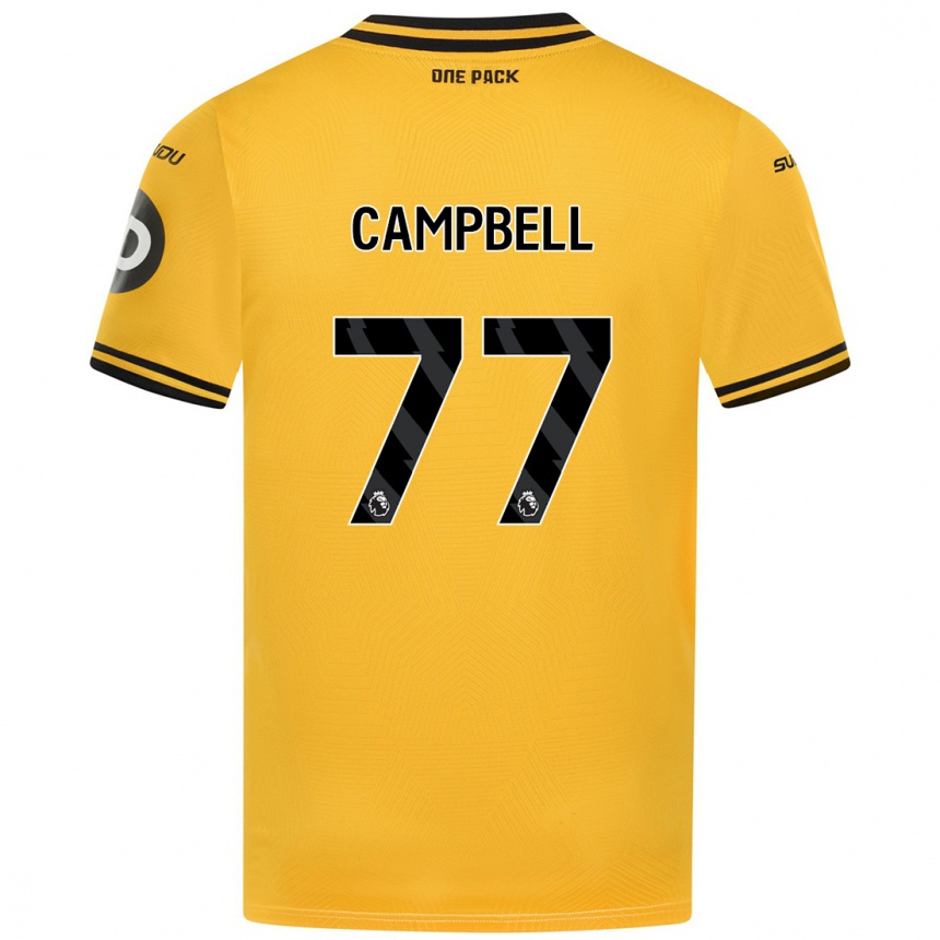 Kids Football Chem Campbell #77 Yellow Home Jersey 2024/25 T-Shirt Uk