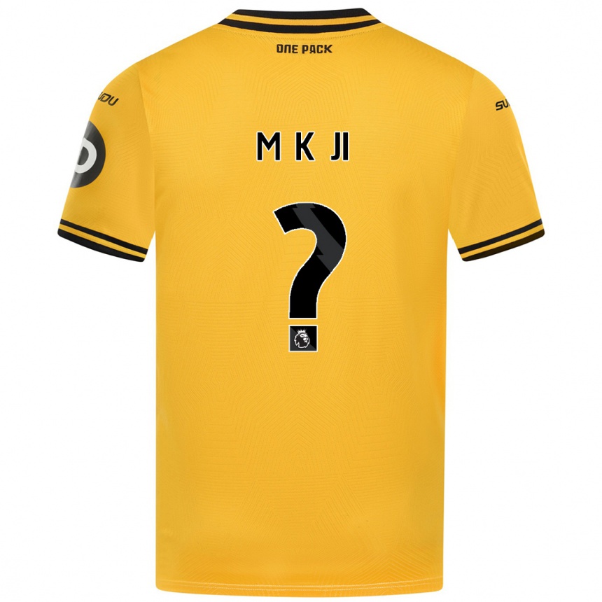 Kids Football Min-Kyu Ji #0 Yellow Home Jersey 2024/25 T-Shirt Uk