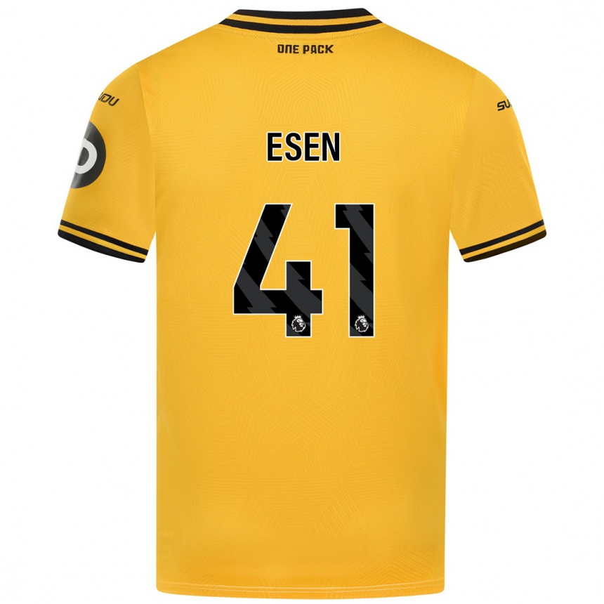 Kids Football Josh Esen #41 Yellow Home Jersey 2024/25 T-Shirt Uk