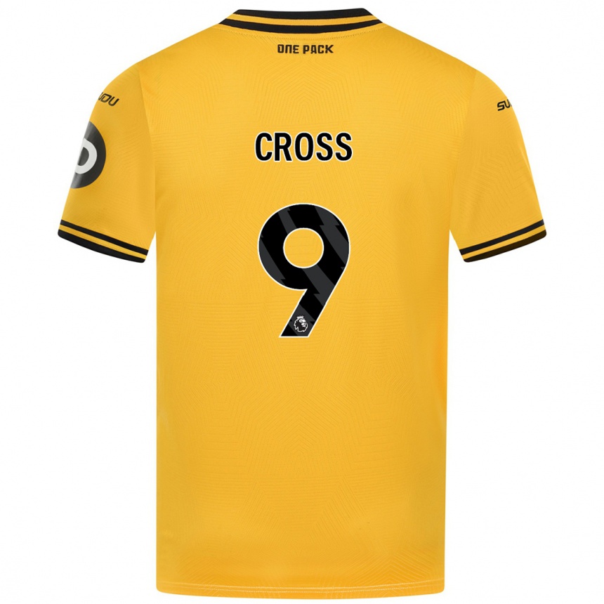 Kids Football Jade Cross #9 Yellow Home Jersey 2024/25 T-Shirt Uk