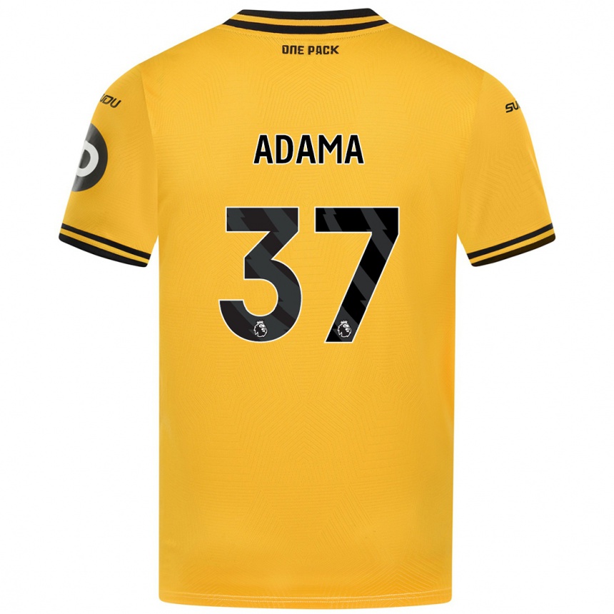 Kids Football Adama Traore #37 Yellow Home Jersey 2024/25 T-Shirt Uk