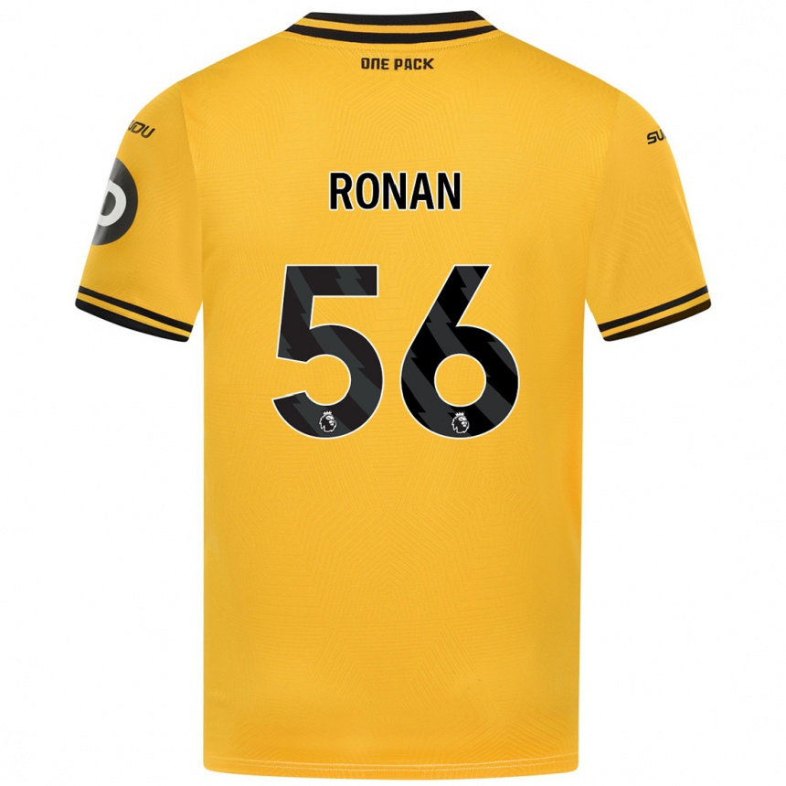 Kids Football Connor Ronan #56 Yellow Home Jersey 2024/25 T-Shirt Uk