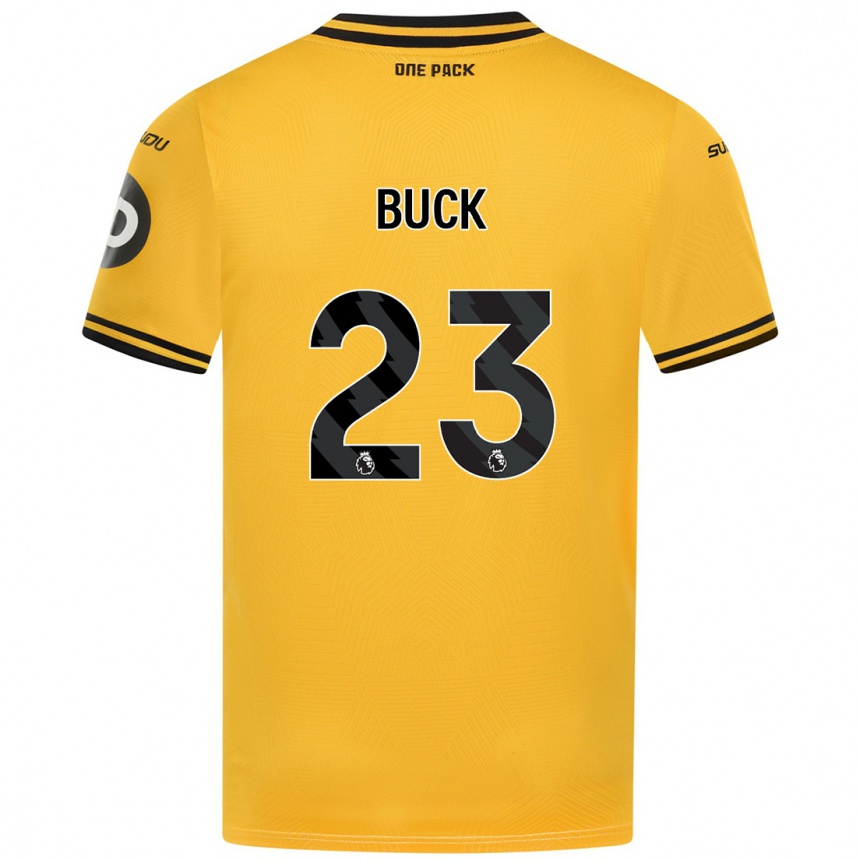 Kids Football Alex Buck #23 Yellow Home Jersey 2024/25 T-Shirt Uk