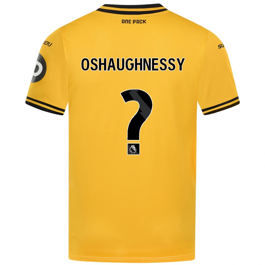 Kids Football Joe Oshaughnessy #0 Yellow Home Jersey 2024/25 T-Shirt Uk