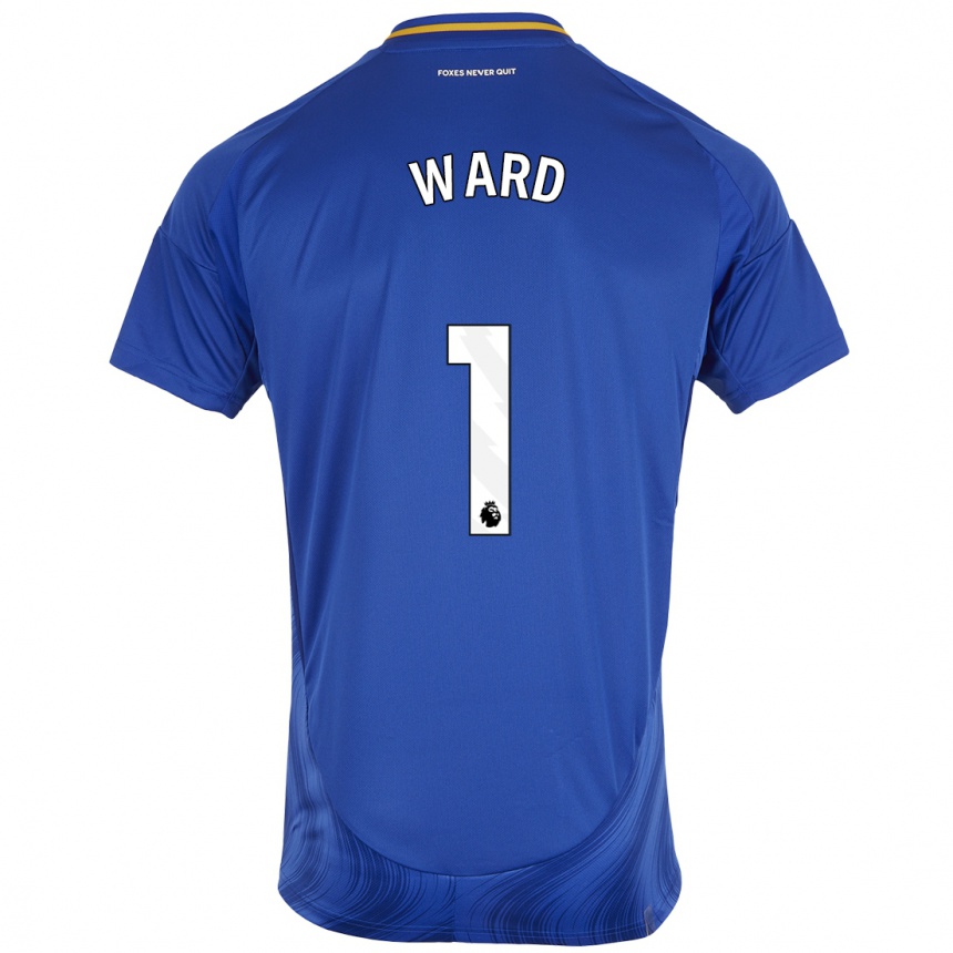 Kids Football Danny Ward #1 Blue White Home Jersey 2024/25 T-Shirt Uk