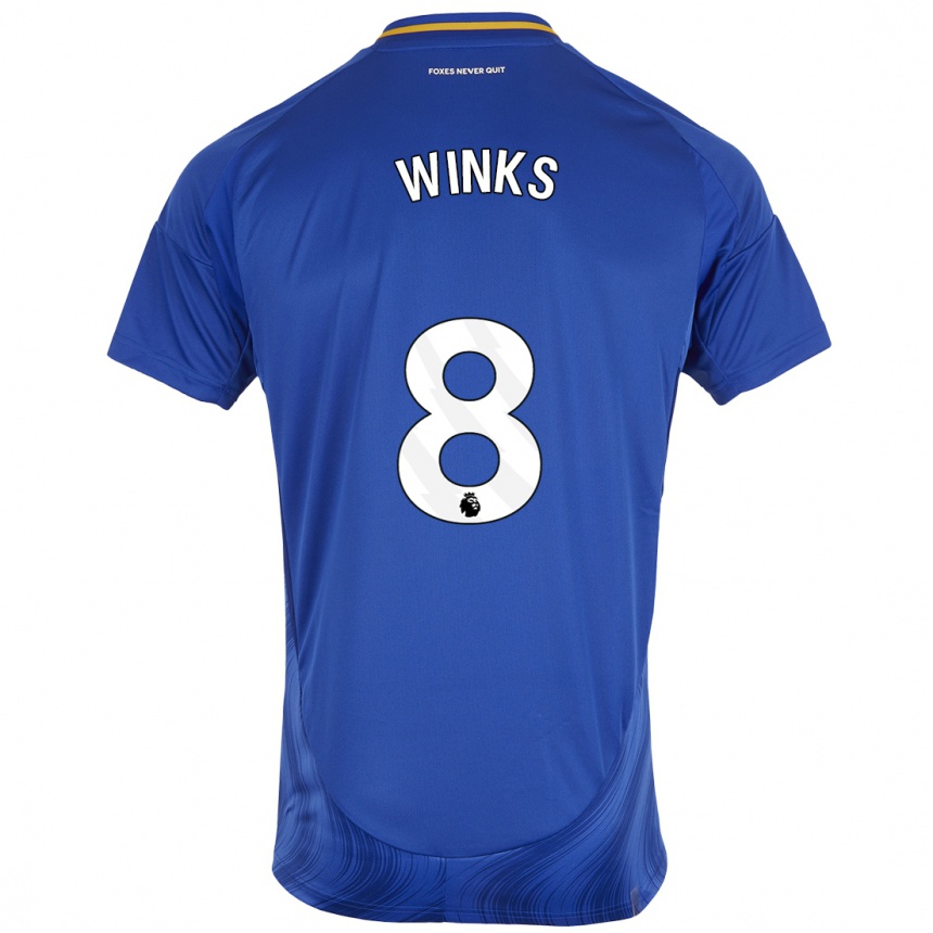 Kids Football Harry Winks #8 Blue White Home Jersey 2024/25 T-Shirt Uk