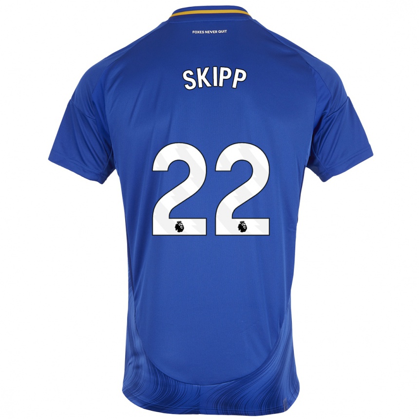 Kids Football Oliver Skipp #22 Blue White Home Jersey 2024/25 T-Shirt Uk