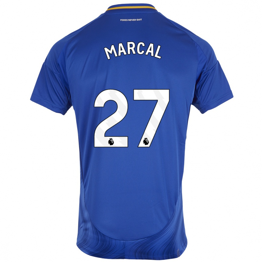 Kids Football Wanya Marçal #27 Blue White Home Jersey 2024/25 T-Shirt Uk