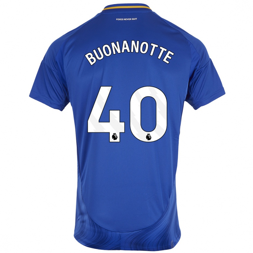 Kids Football Facundo Buonanotte #40 Blue White Home Jersey 2024/25 T-Shirt Uk